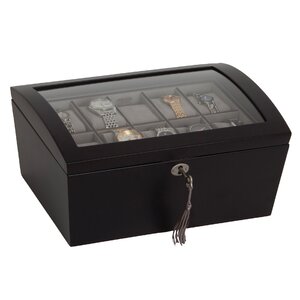 Locking Glass Top Watch Box