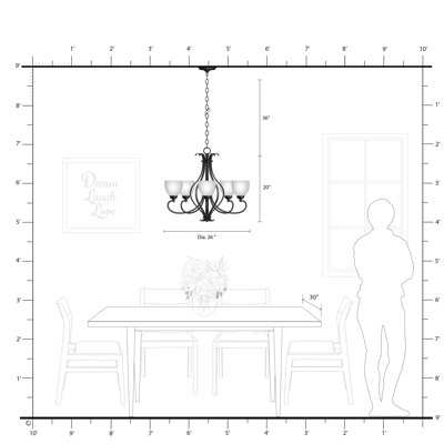 Terlton 5 - Light Candle Style Classic Chandelier