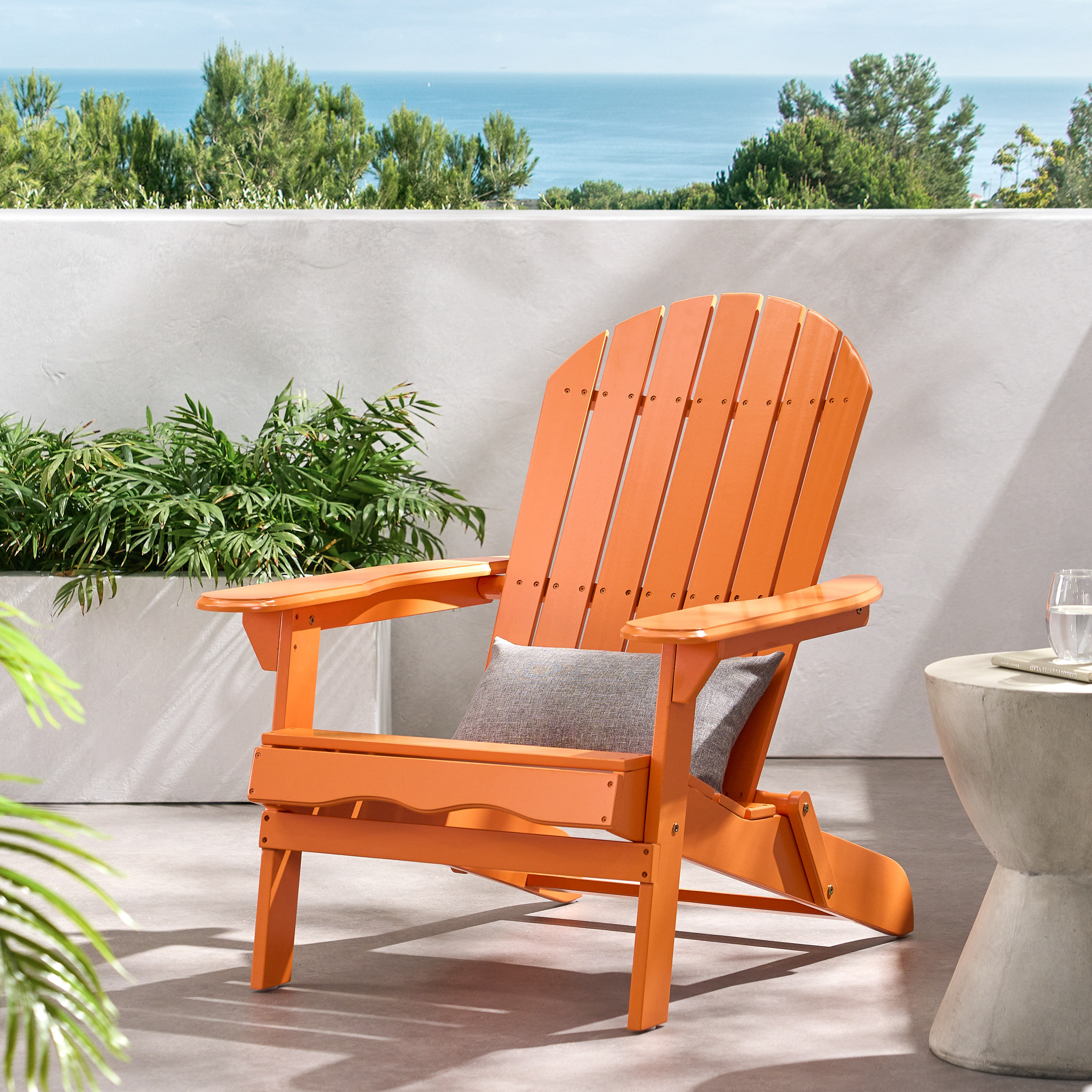 Rosecliff Heights Nagma Solid Wood Adirondack Chair Wayfair