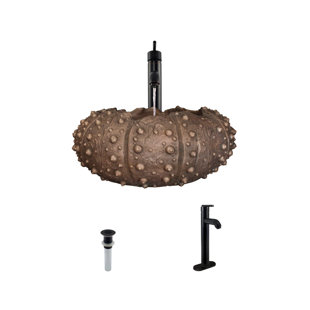 Go to store & view more images MR Direct Sea Urchin Bronze Specialty Vessel Bathroom Sink With Faucet