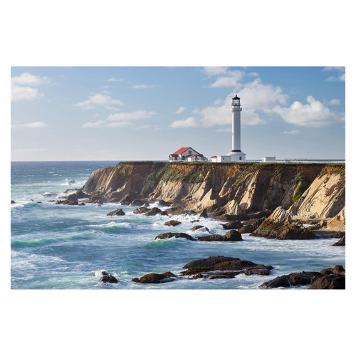 Point Arena Lighthouse, California 2.25m x 3.36m Textured Matte Peel & Stick Wall Mural East Urban Home