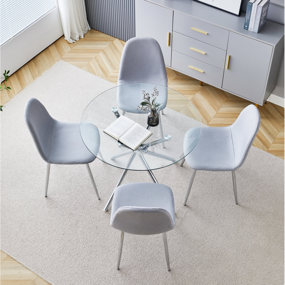 HALLOWOOD FURNITURE 4 - Person Dining Set brown,gray