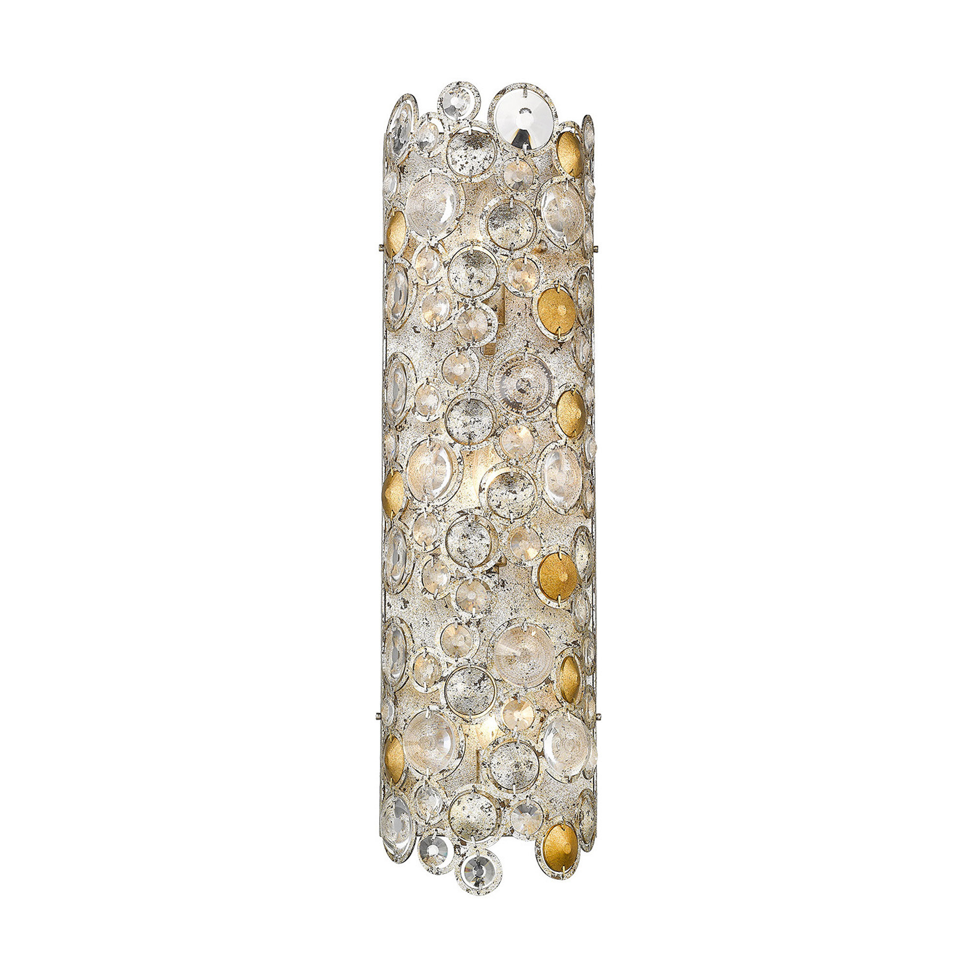 House Of Hampton Mulholland 1 Light Dimmable Antique Silver Leaf Armed Sconce Wayfair