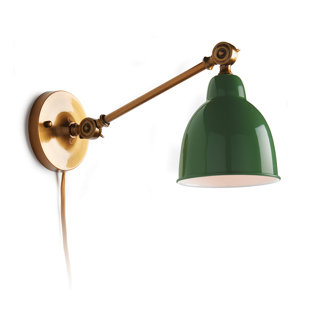 Lutterworth Wall 1 Light Plug In Armed Sconce Lutterworth Wall 1 Light Plug In Armed Sconce