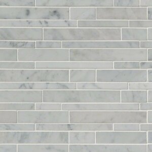 Carrara Rsp Pattern Polished Random Sized Marble Mosaic Tile in White