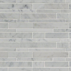 Carrara Rsp Pattern Polished Random Sized Marble Mosaic Tile in White