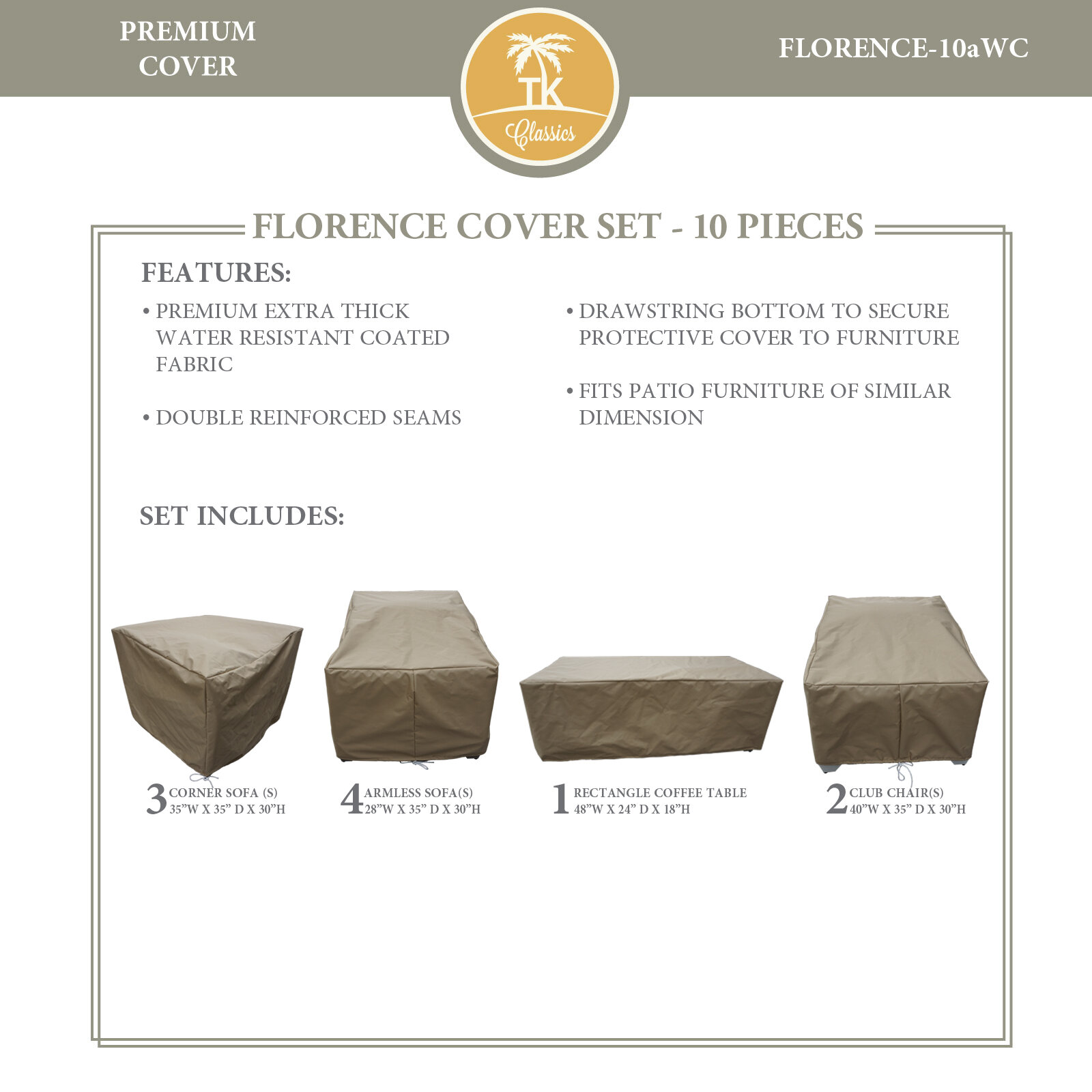 Florence 10 Piece Cover Set Allmodern