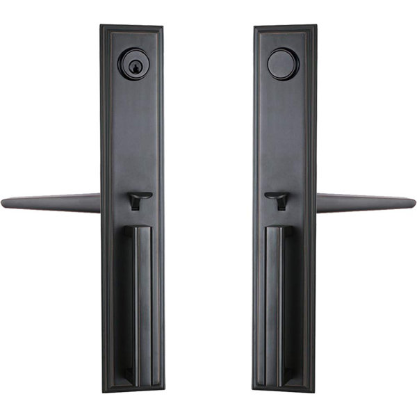 NEWBANG Double Door Handle Lockset, Keyed Entry Handleset