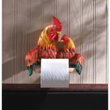 Colorful Proud Rooster Toilet Paper Holder Country Decor