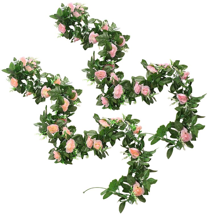 8ft Artificial Silk Rose Flower Ivy Vine Leaf Garland DIY Wedding Party Decor vi