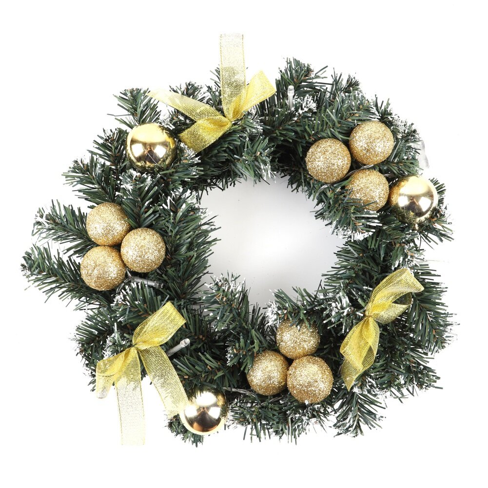 The Holiday Aisle® Hot Sale Christmas Wreath With Battery Powered Led Light String Front Door Hanging Garland Holiday Home Decorations New 2022 | Wayfair