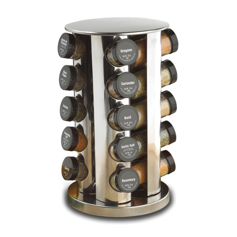 Kamenstein Revolving 20 Jar Spice Jar Rack Set Reviews Wayfair