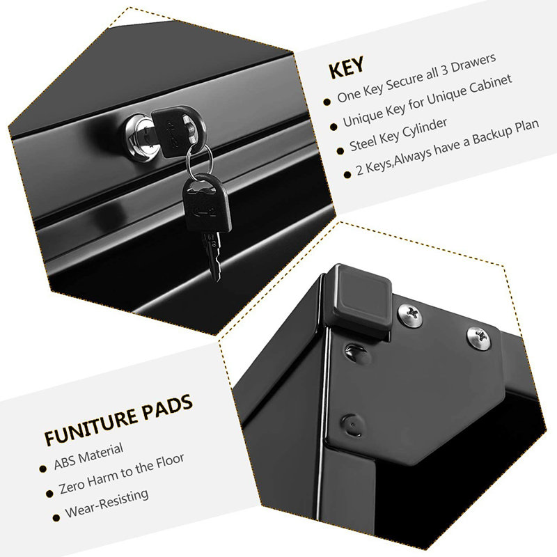 Latitude Run 2 Drawer Heavy Duty Metal Lateral File Cabinet Filing Cabinet With Lock Black White Wayfair Ca