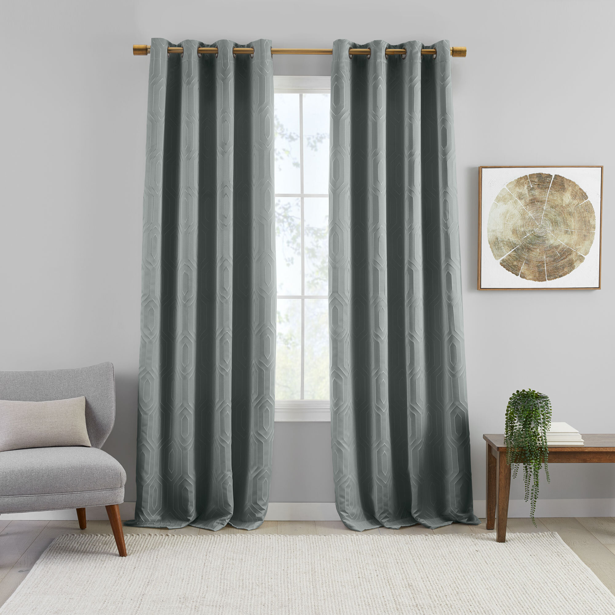 Geometric Brayden Studio Blackout Curtains Youll Love In 2021 Wayfair