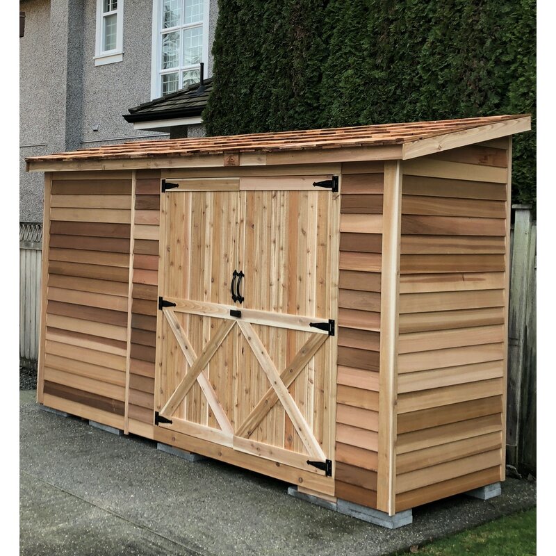 Cedarshed Industries Bayside 12ft. W x 4ft. D Solid Wood Lean-To 