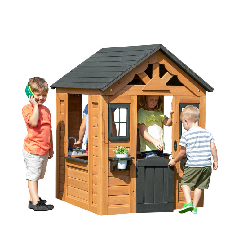 Backyard Discovery 3 5 X 3 9 Indoor Outdoor Cedar Playhouse With