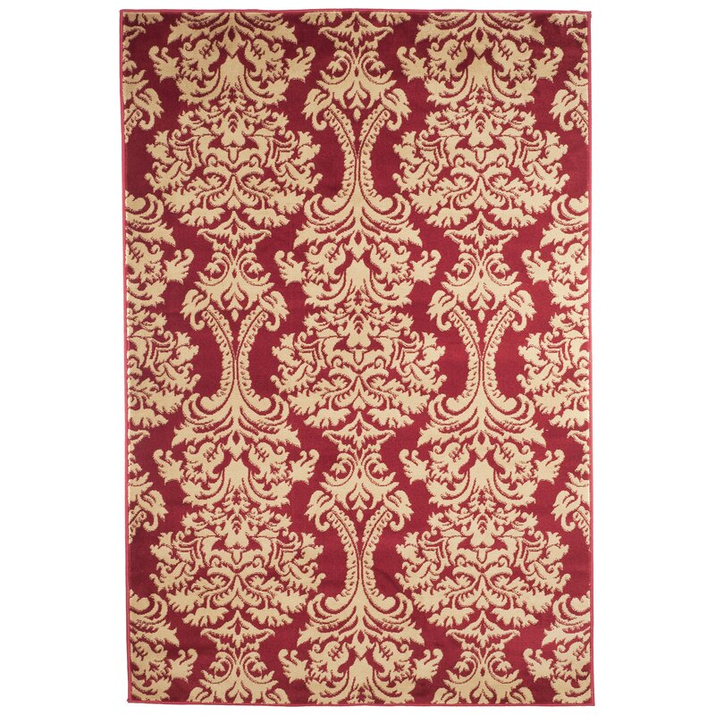 Lavish Home Oriental Red and Gold Area Rug & Reviews | Wayfair