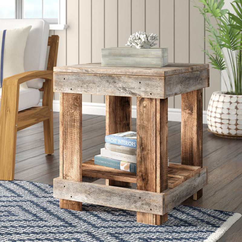 Highland Dunes Sudbury Solid Wood End Table With Storage Reviews Wayfair