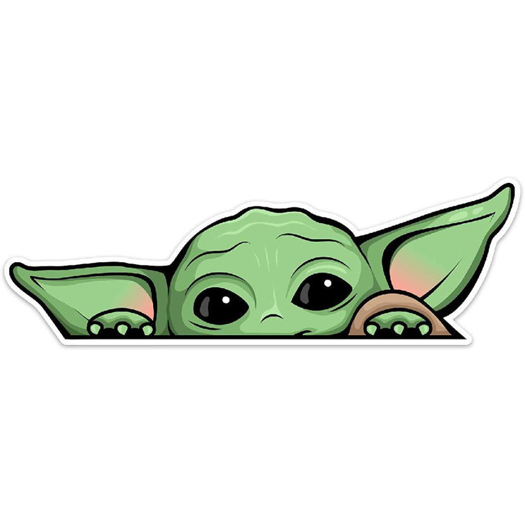 Red Barrel Studio® Peeking Baby Yoda Window Decal | Wayfair