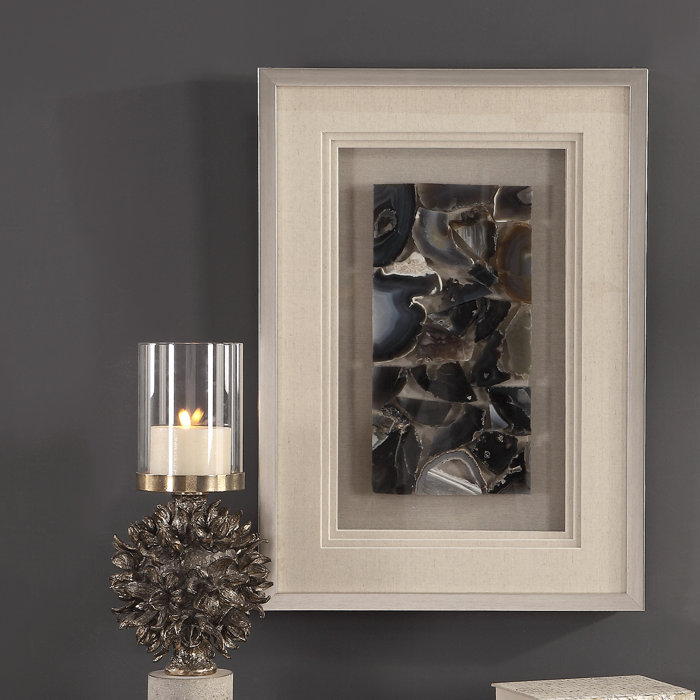 Agate Stone Shadow Box Wall Décor Agate Stone Shadow Box Wall Décor