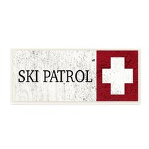 VINTAGE SIGN Made USA Ski Patrol 12 x 15