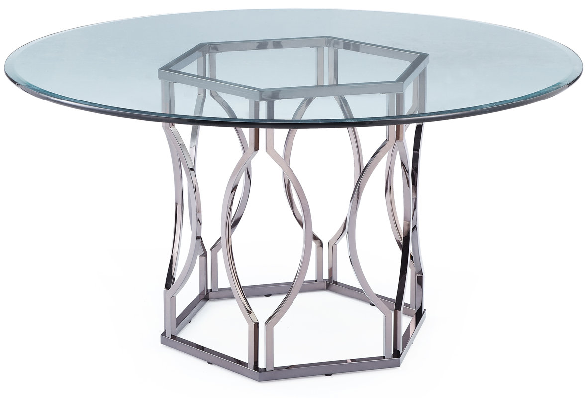 Design Glass Dining Table willa arlo interiors affric glass dining table reviews wayfair table