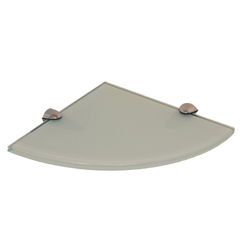 Ebern Designs Corner Glass Floating Shelf Wayfair