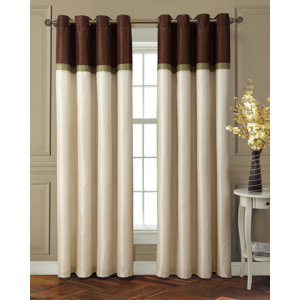 Ferguson Striped Blackout Thermal Grommet Single Curtain Panel
