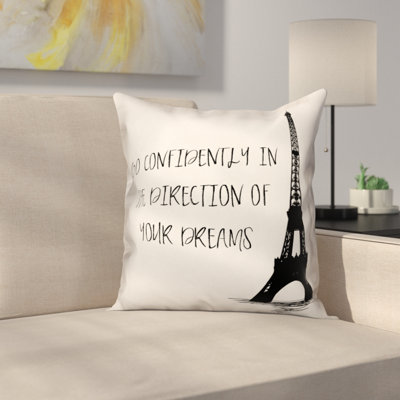 Ebern Designs Orbison Eiffel Tower Dreams Inspirational Quote