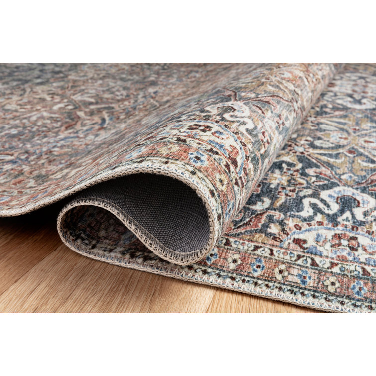Chris Loves Julia x Loloi Jules Oriental Area Rug in Denim/Spice \u0026 Reviews  | Wayfair
