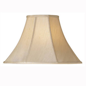 Medallion Lighting 11 75 H X 19 W Linen Bell Lamp Shade Spider In Ecru