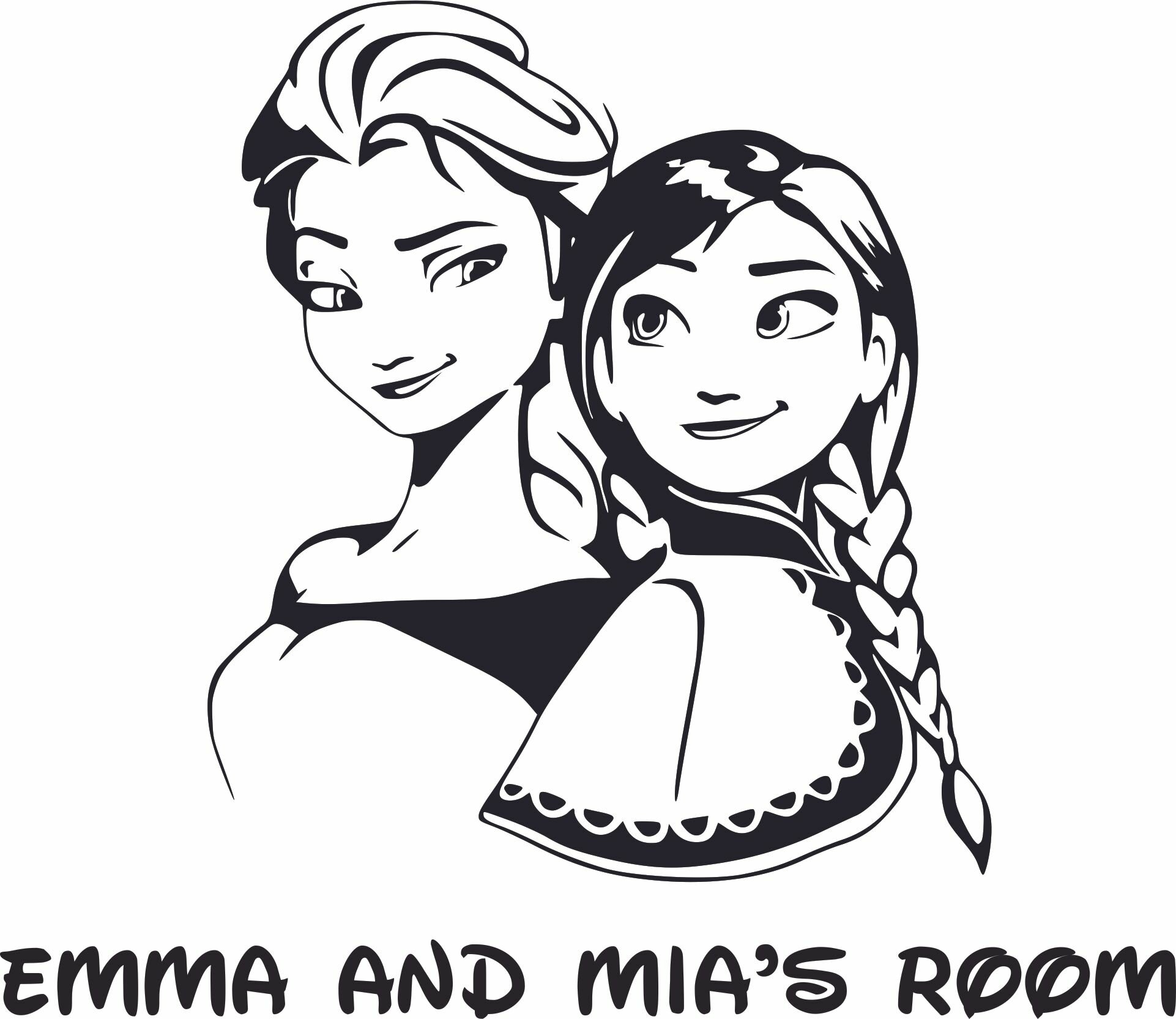 cartoon of elsa and anna