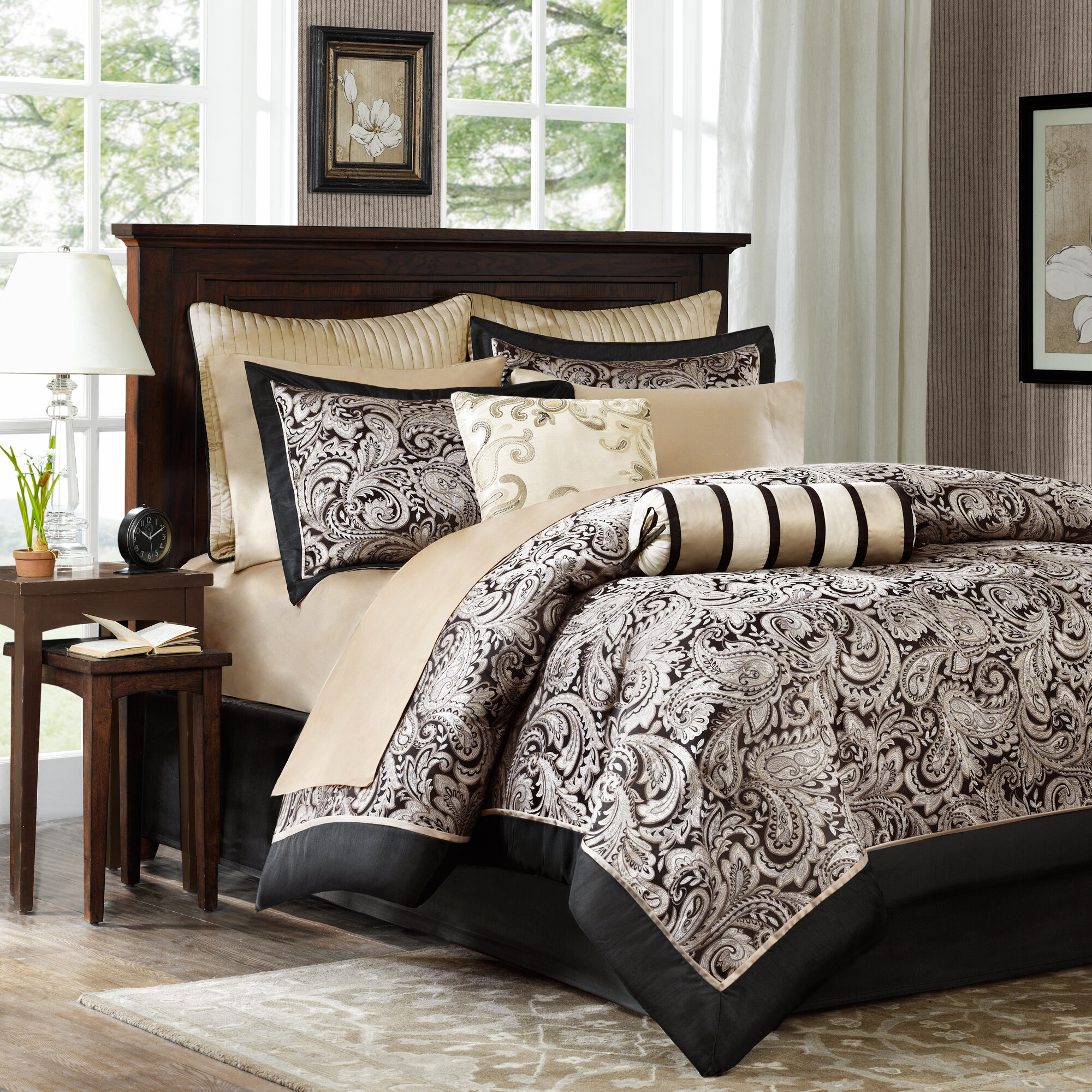 paisley jacquard bedding