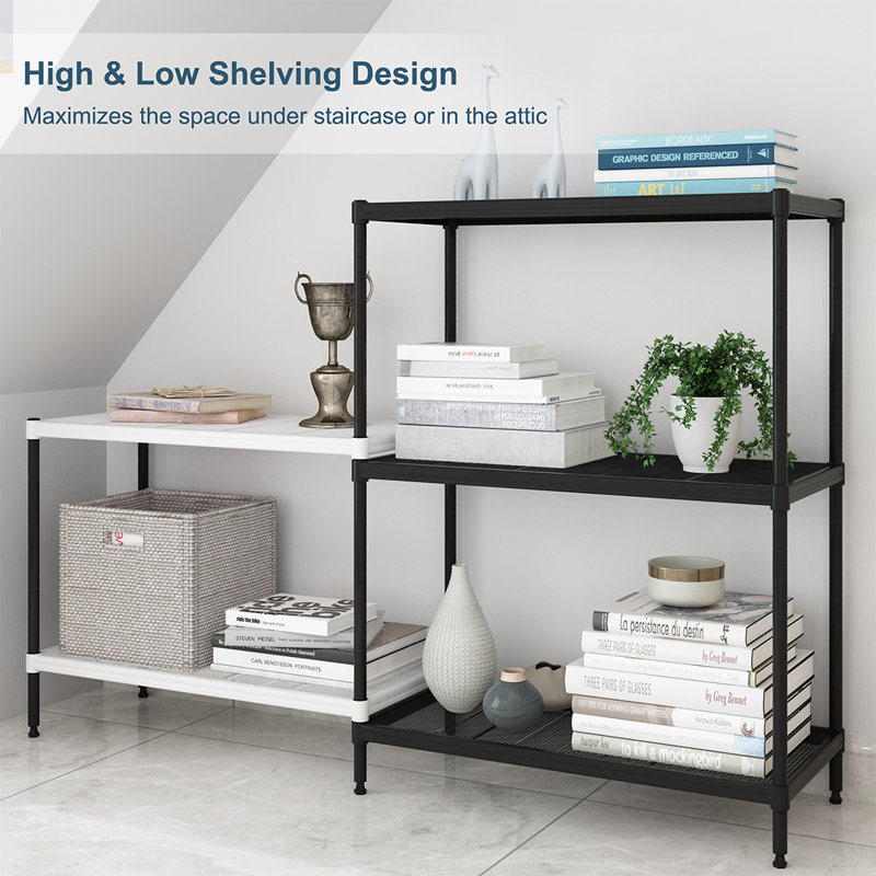 Rebrilliant Sanford 36 6 H X 51 6 W Wire 2 Section Shelving Unit