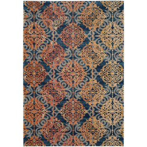 Ameesha Blue/Orange Area Rug