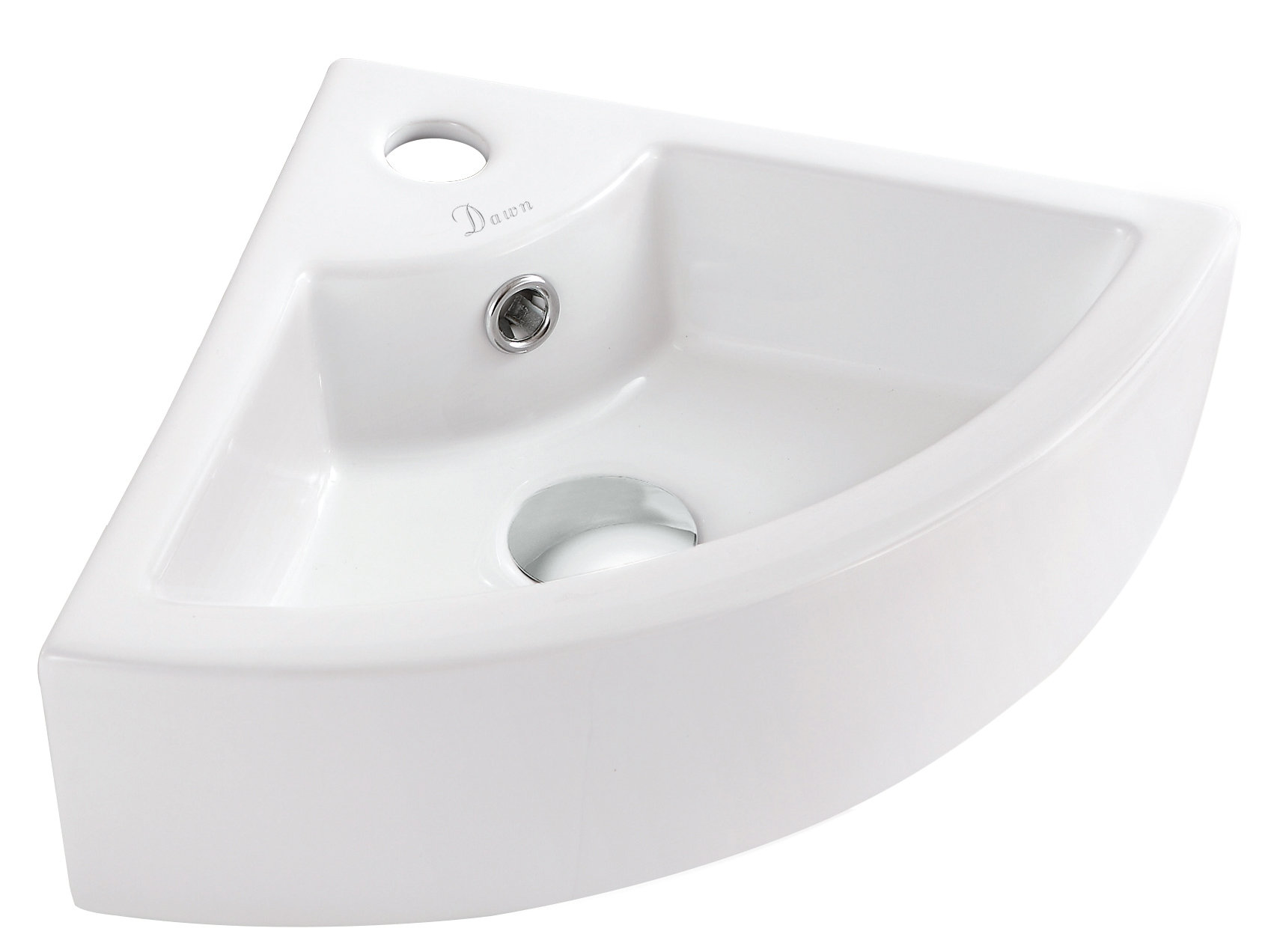 white ceramic corner sink for powder bathroom