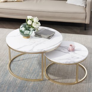 wayfair round coffee table set