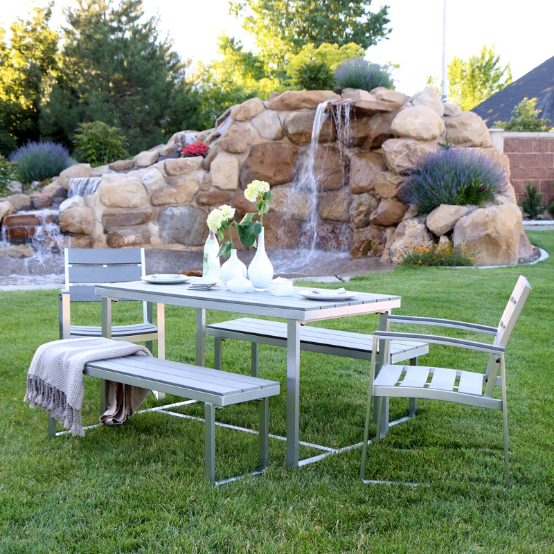 Wade Logan Salvatore Grey Patio Table & Reviews Wayfair