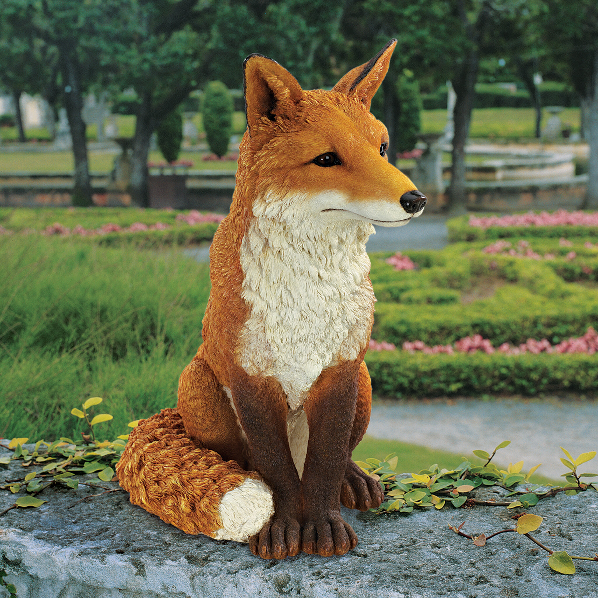 Garden New FOX Sleeping Figurine Life Like Statue Decor Home 