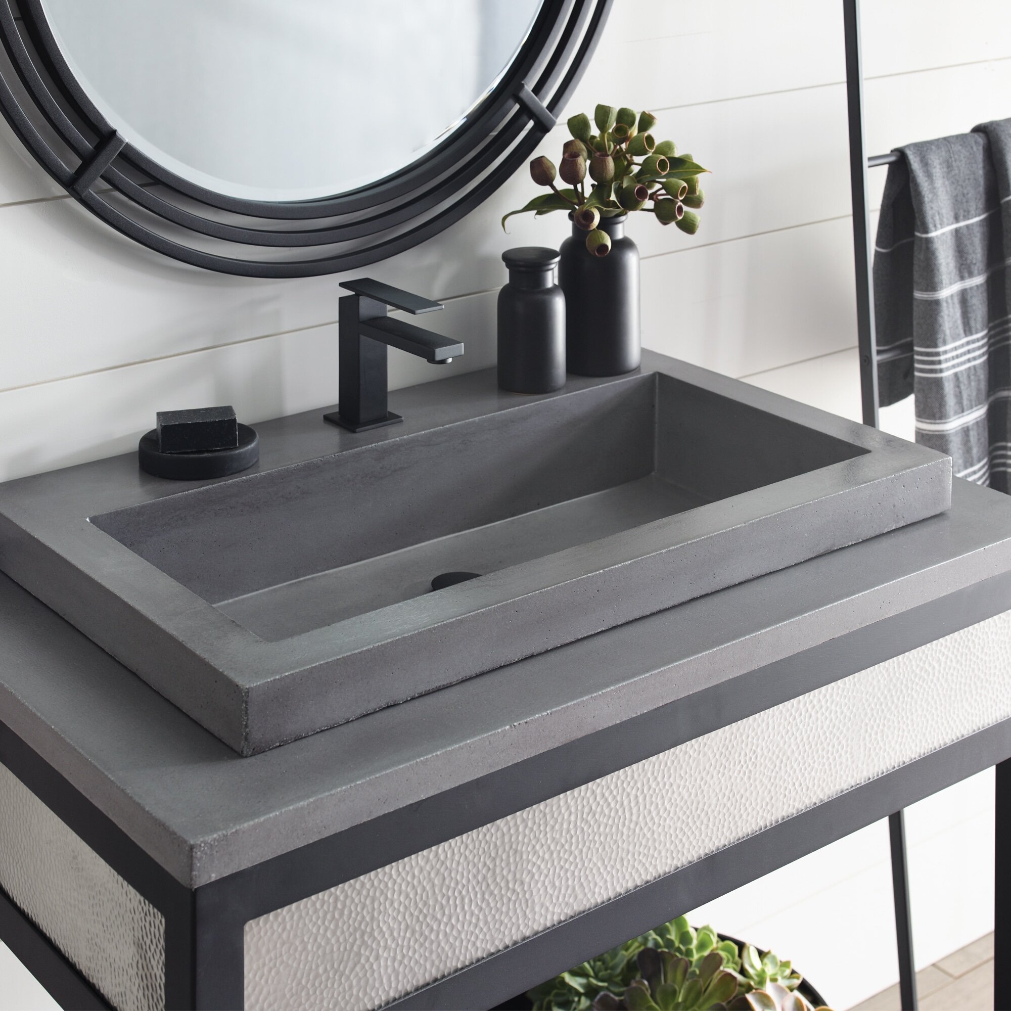 Native Trails Concrete Handmade Rectangular Drop In Bathroom Sink Reviews Wayfair