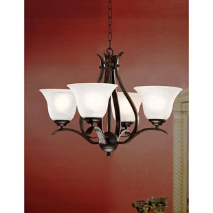 Go to store & view more images Monhollan 4-Light Shaded Chandelier by Winston Porter