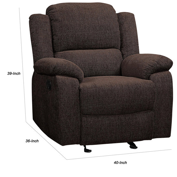 Antwin 40'' Wide Chenille Manual Glider 