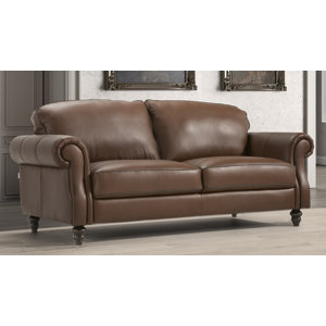 3-Sitzer Sofa Watford aus Echtleder von Hazelwoo..