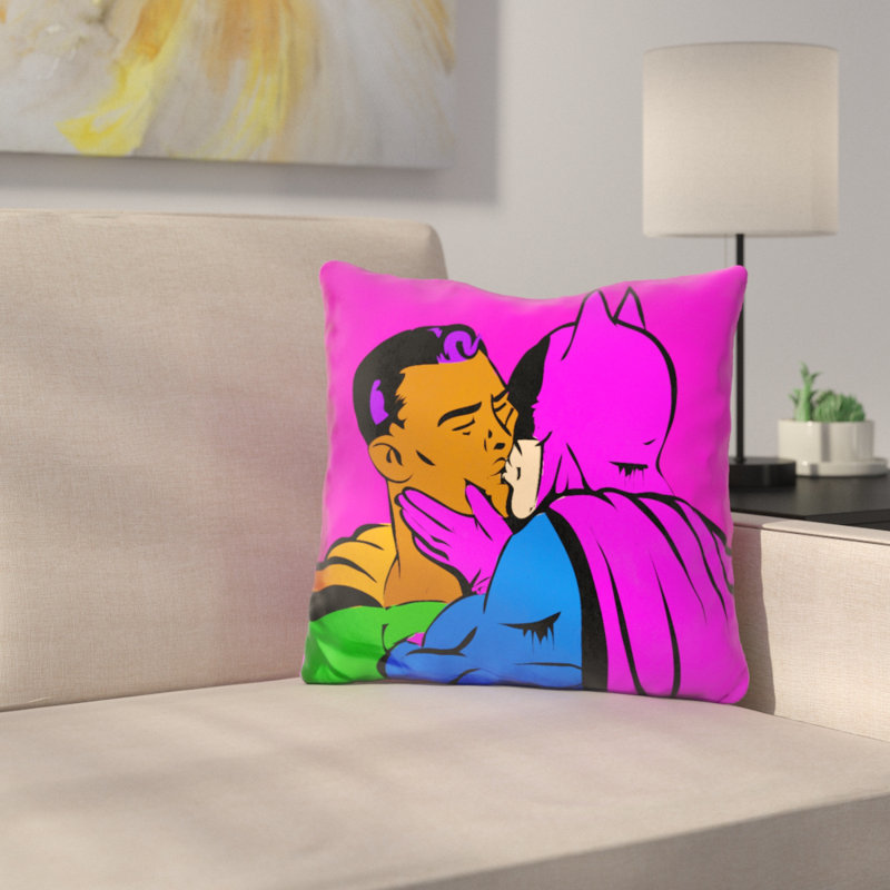 East Urban Home Gay Batman Superman Throw Pillow Wayfair