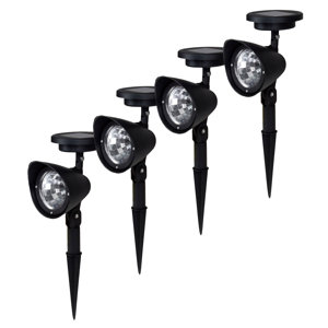 Solar Powered Garden 4-Light LED Spot Light (Set of 4)