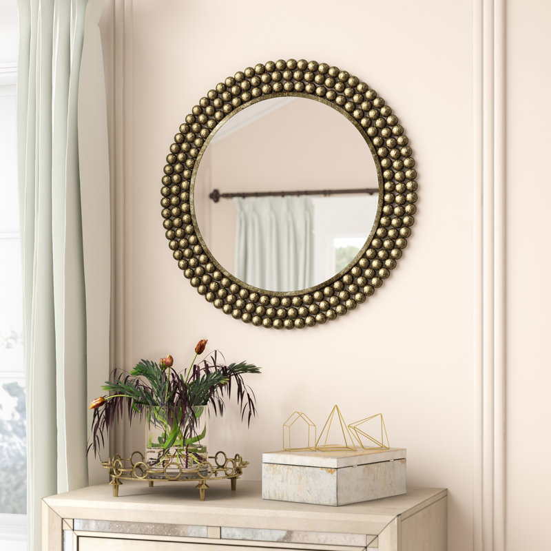 Willa Arlo Interiors Traditional Round Metal Frame Glam ...