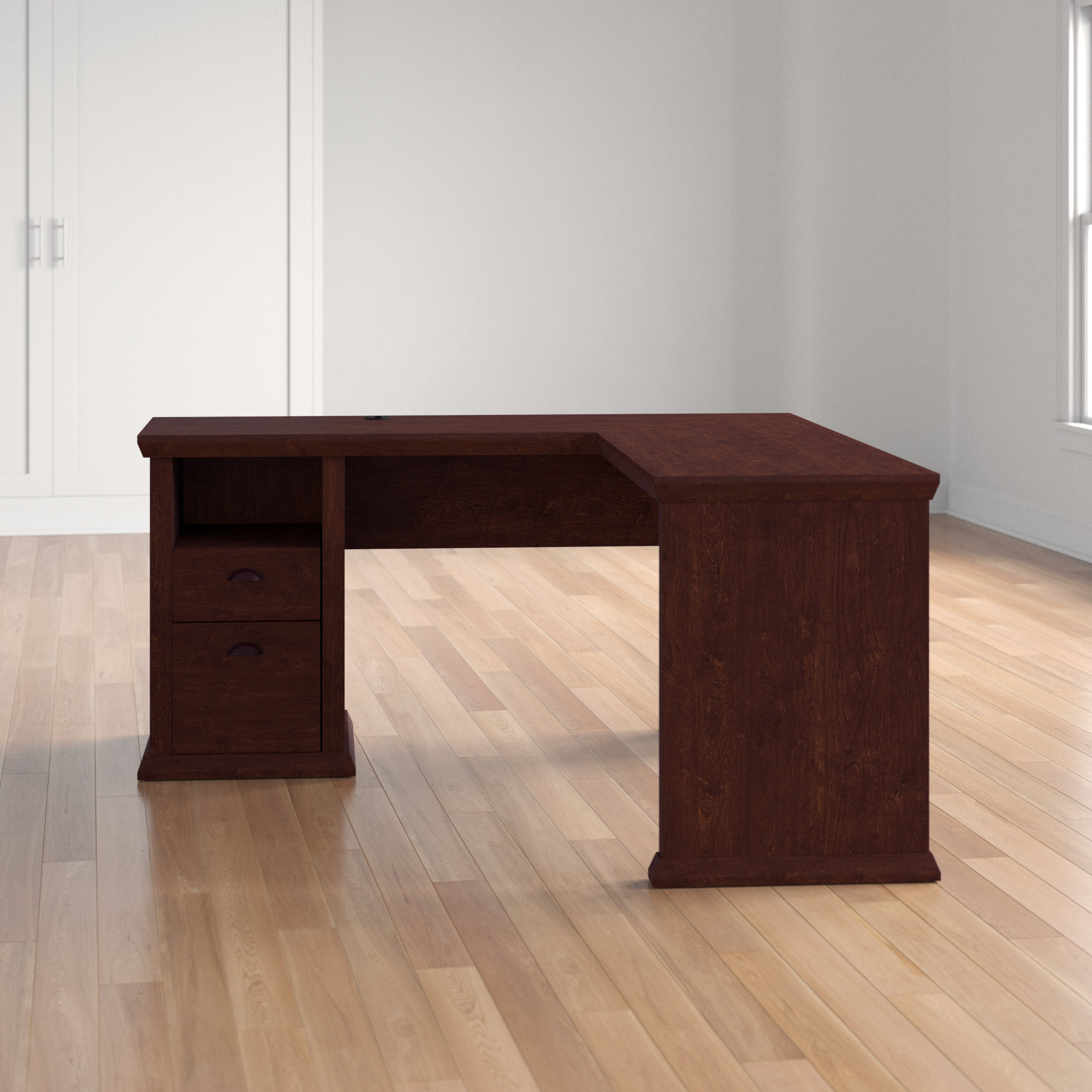 Three Posts Ferrell L Shape Executive Desk Reviews Wayfair