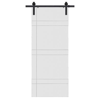 Paneled Manufactured Wood Primed Inglewood Barn Door Without