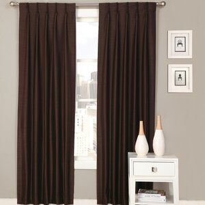 Palace Solid Semi-Sheer Pinch Pleat Curtain Panels (Set of 2)