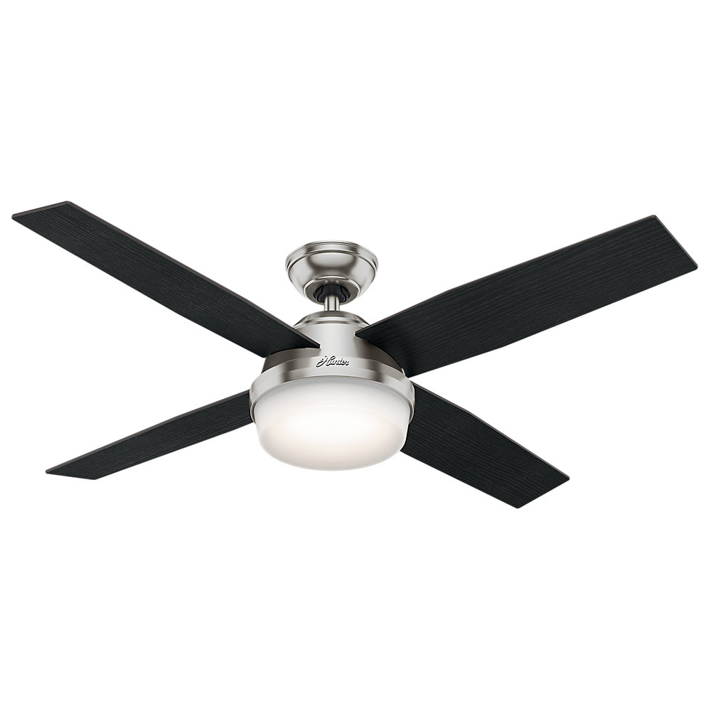 Hunter Fan 52 Dempsey 4 Blade Ceiling With Remote And Light Hunter Fan 52 Dempsey 4 Blade Ceiling With Remote And Light Reviews Wayfair